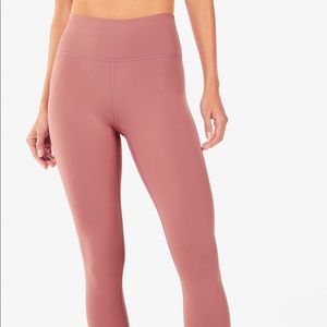 Fabletics Mauve Powerhold High Waisted Leggings